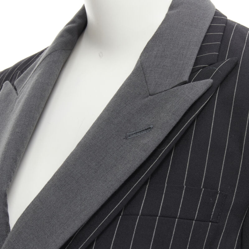 Comme Des Garcons Draped Pinstripe Blazer - Detail 2