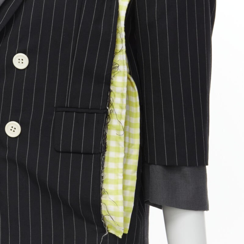 Comme Des Garcons Draped Pinstripe Blazer - Image 13