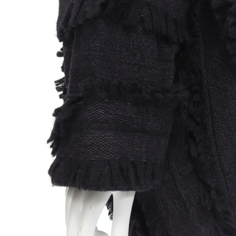 Issey Miyake Grey Fringe Cocoon Coat - Image 10
