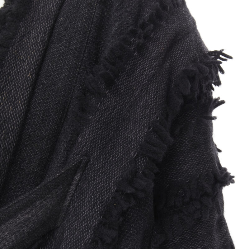 Issey Miyake Grey Fringe Cocoon Coat - Image 11