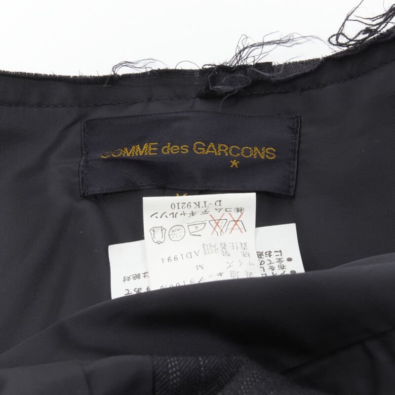 Comme Des Garcons Grey Pinstripe Boxy Coat - Image 13