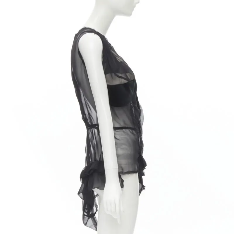 Comme Des Garcons Velvet Patchwork Vest Black Cotton Never worn - Model View