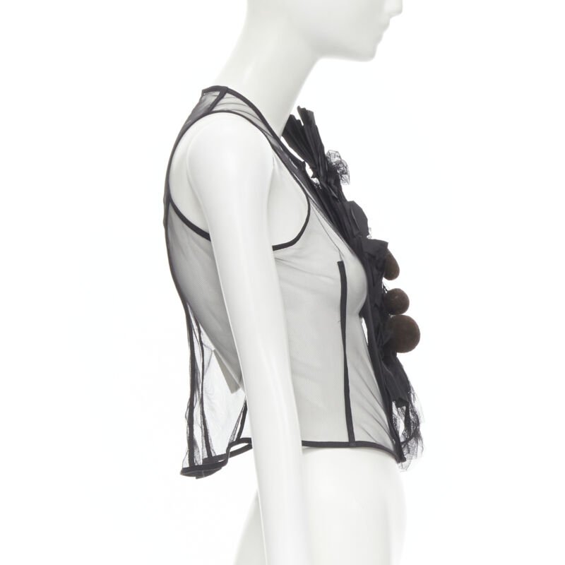 Comme Des Garcons Mesh Jewel Vest - 4