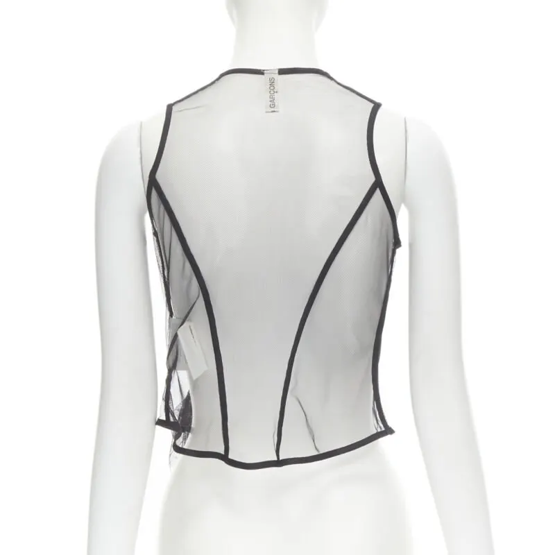 Comme Des Garcons Mesh Jewel Vest Black Viscose Never worn - Box View