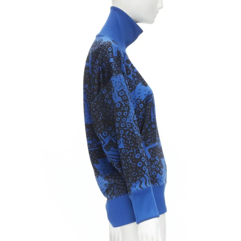 Issey Miyake Illustration Turtleneck Sweater Blue Cotton Good - Model View