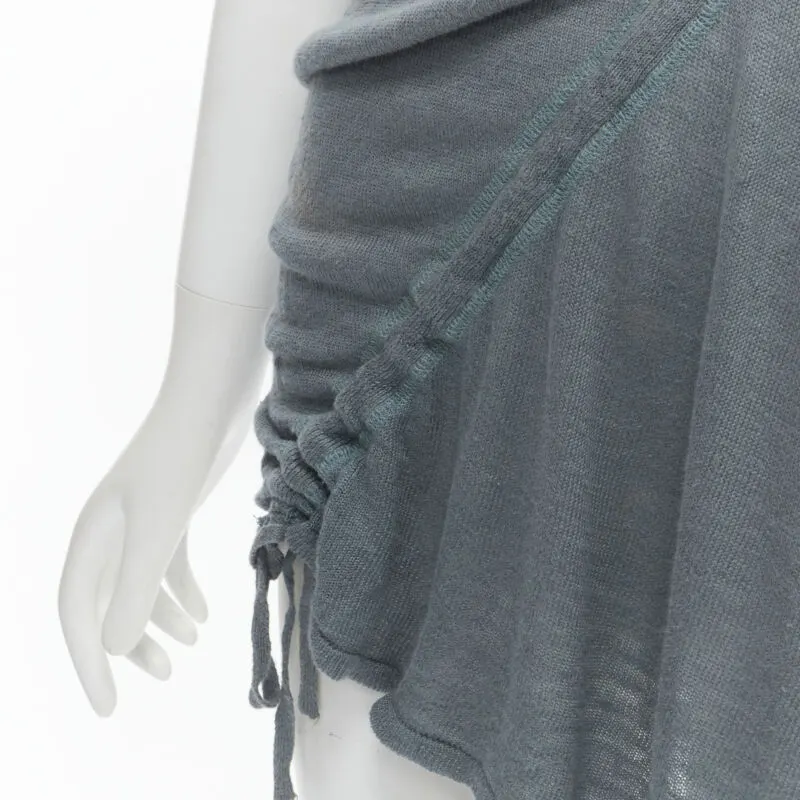 Issey Miyake Diagonal Bias Sweater Blue Linen Fair - Back View