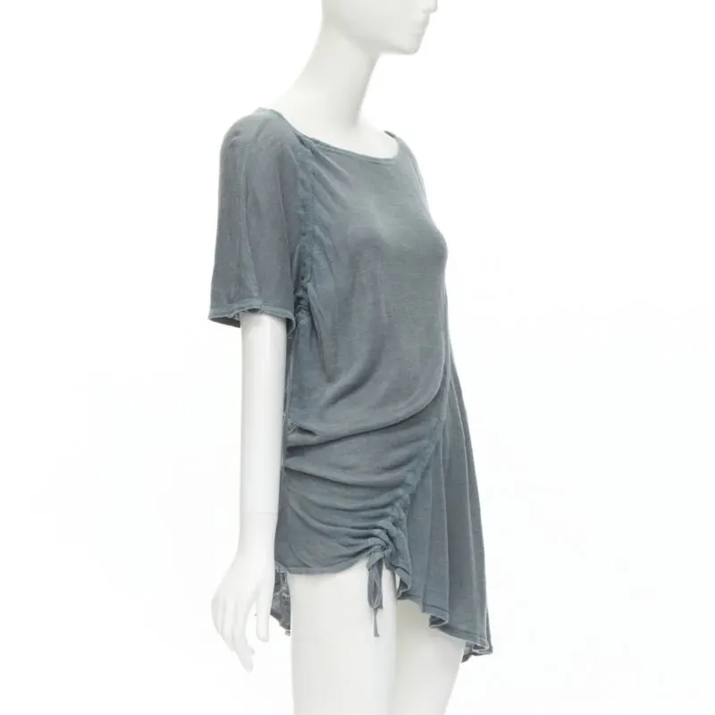 Issey Miyake Diagonal Bias Sweater Blue Linen Fair - Inside View