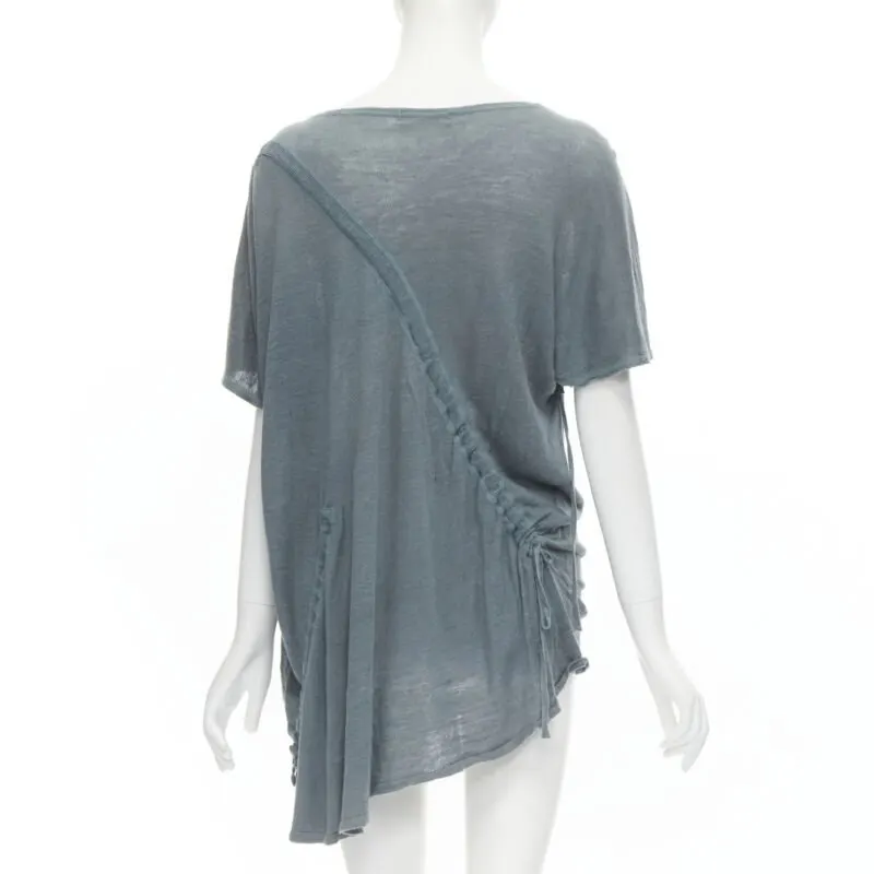 Issey Miyake Diagonal Bias Sweater Blue Linen Fair - Box View