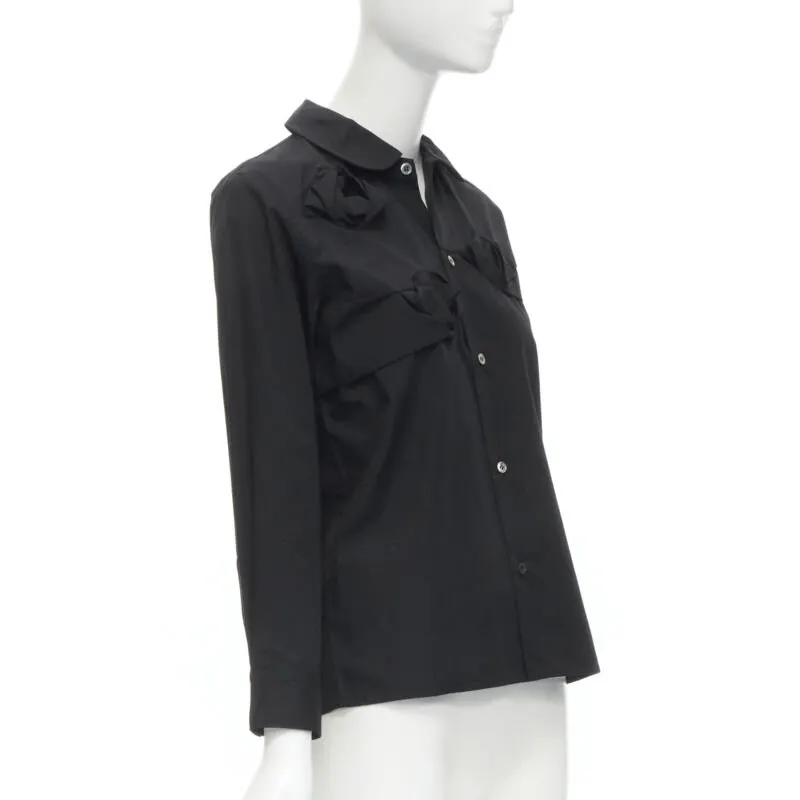 Junya Watanabe Rose Collar Shirt Black Cotton Very good - Inside View