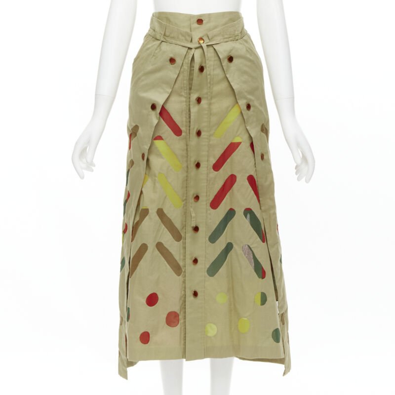 Issey Miyake Colorful Panel Skirt