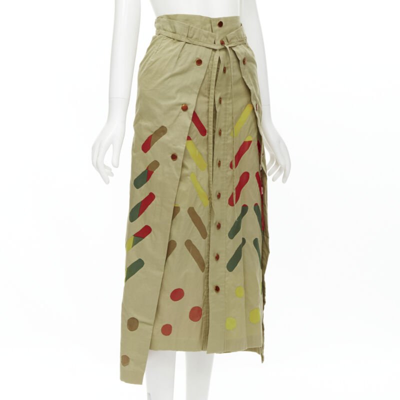Issey Miyake Colorful Panel Skirt - Image 6