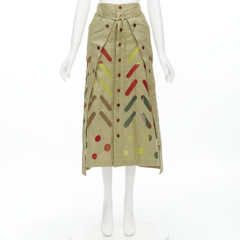 Issey Miyake Colorful Panel Skirt - Image 12