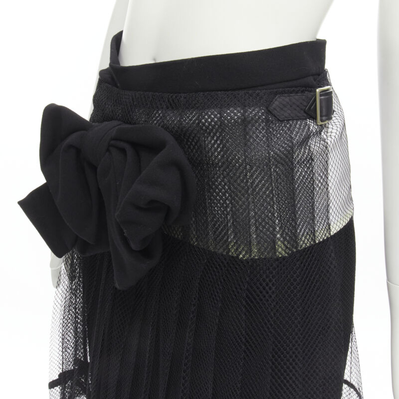 Comme Des Garcons Bow Mesh Skirt - Back view