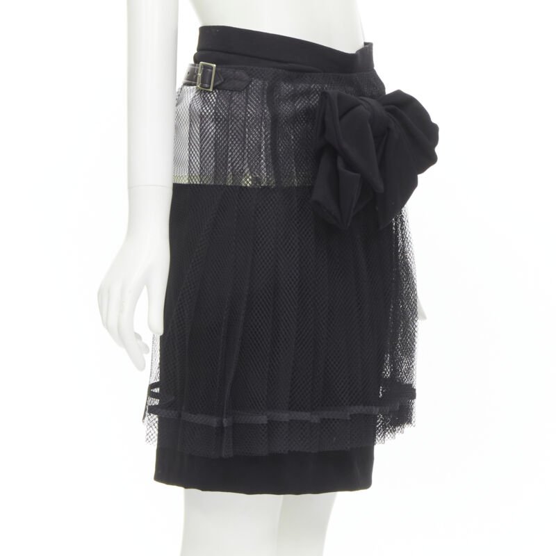 Comme Des Garcons Bow Mesh Skirt - Image 6