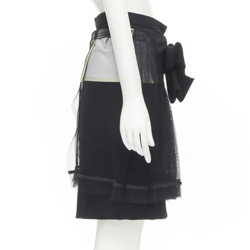 Comme Des Garcons Bow Mesh Skirt - 4