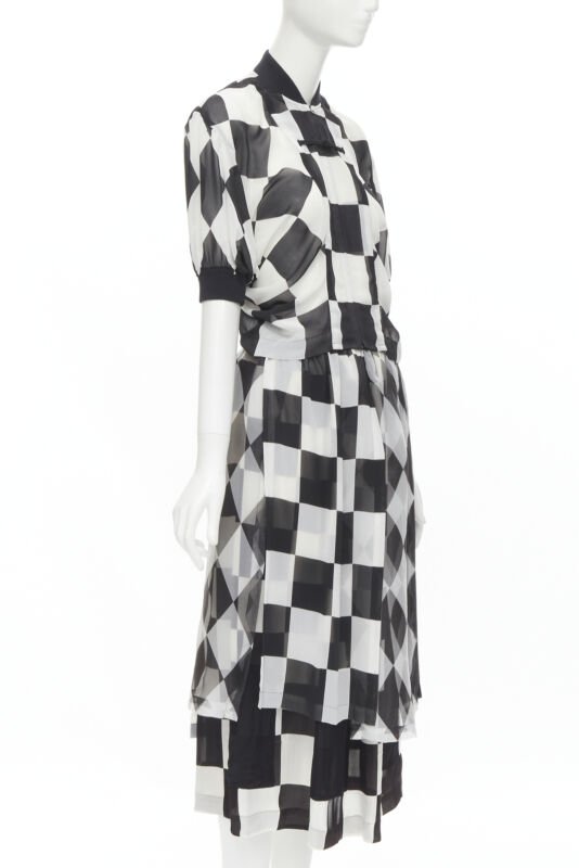 Comme Des Garcons Checkered Bomber Skirt - Image 6