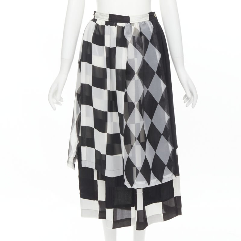 Comme Des Garcons Checkered Bomber Skirt - Image 14
