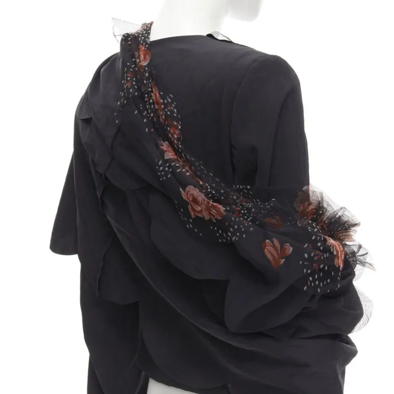 Comme Des Garcons Rose Tulle Blazer Black Polyester Never worn - Back View