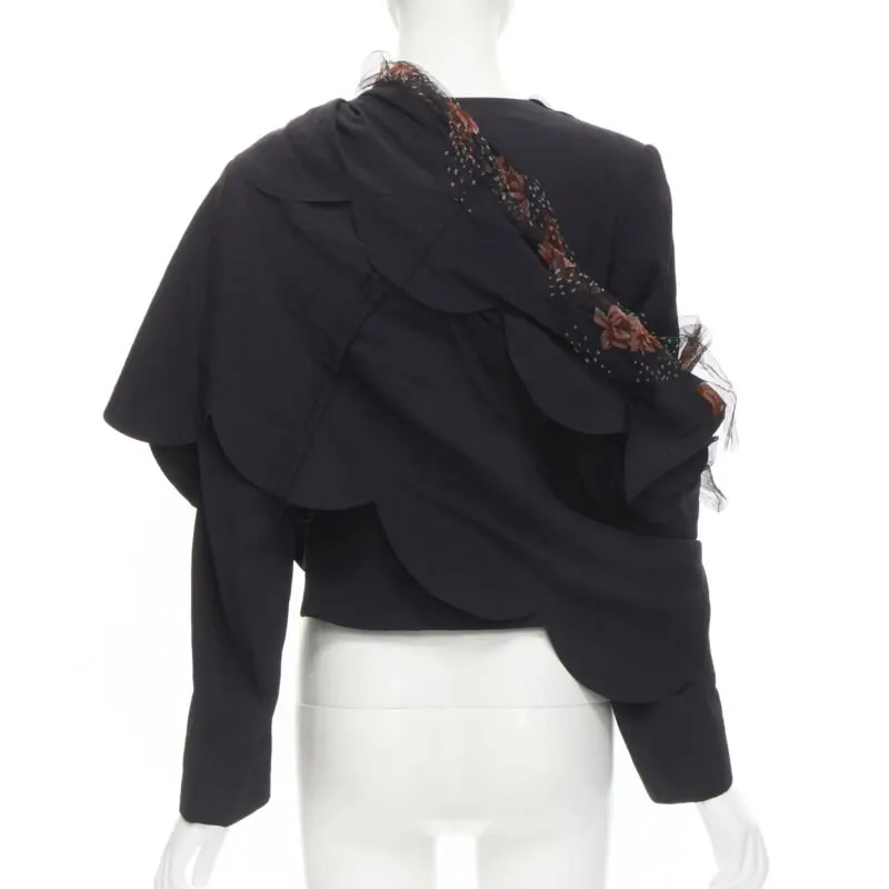 Comme Des Garcons Rose Tulle Blazer Black Polyester Never worn - Box View