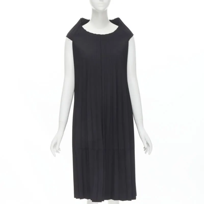 Junya Watanabe Accordion Dress Black Cotton Never worn - Front View