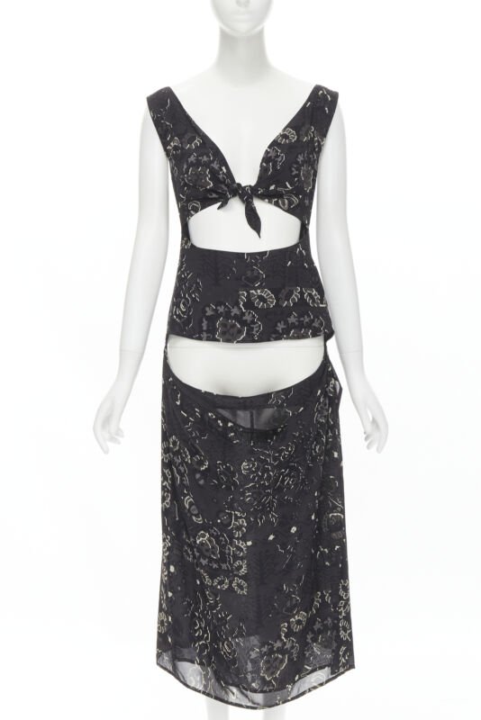 Yohji Yamamoto Paisley Draped Dress