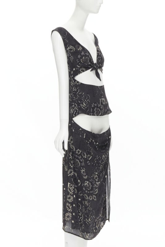 Yohji Yamamoto Paisley Draped Dress - Image 6