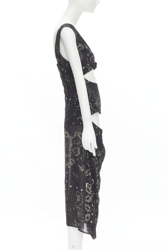 Yohji Yamamoto Paisley Draped Dress - 4