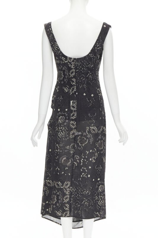 Yohji Yamamoto Paisley Draped Dress - Side view