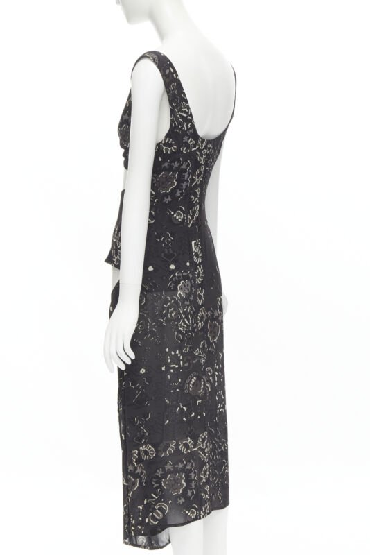 Yohji Yamamoto Paisley Draped Dress - Detail 1