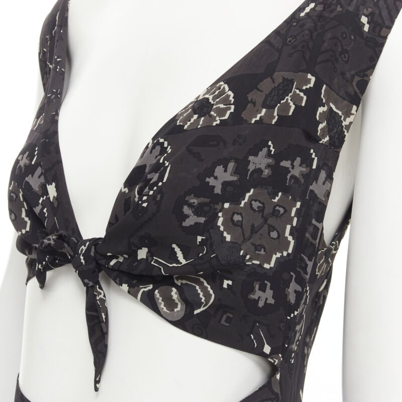 Yohji Yamamoto Paisley Draped Dress - Detail 2