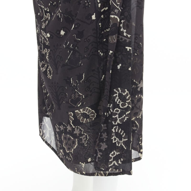 Yohji Yamamoto Paisley Draped Dress - Image 10