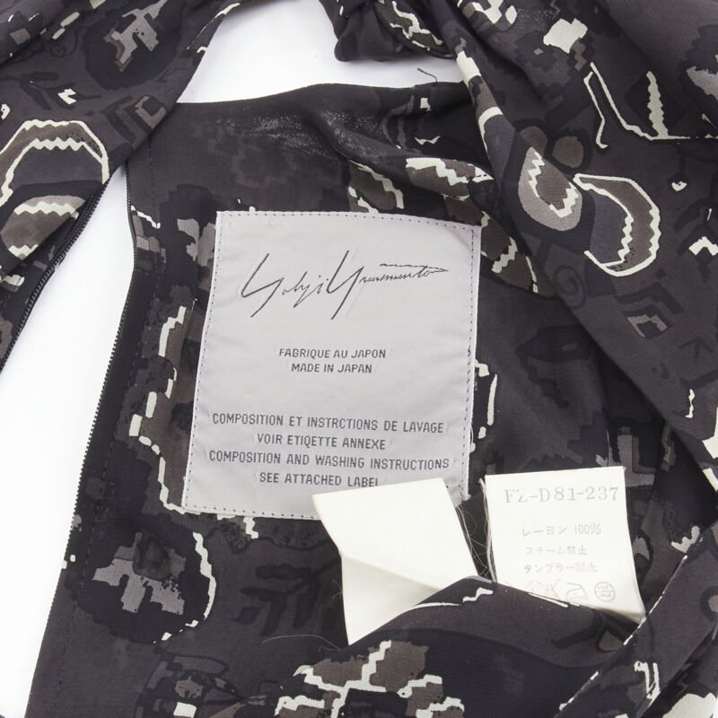 Yohji Yamamoto Paisley Draped Dress - Image 11