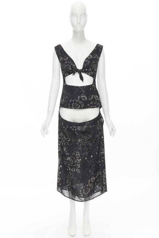 Yohji Yamamoto Paisley Draped Dress - Image 12