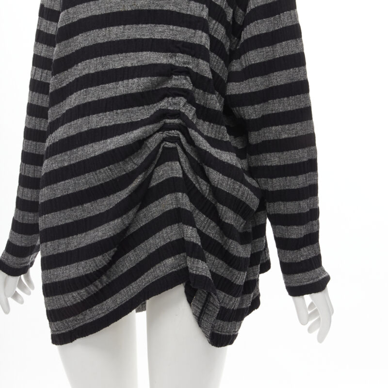 Issey Miyake Stripe Draped Sweater - Back view