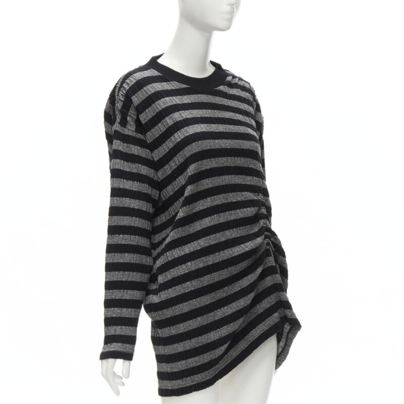 Issey Miyake Stripe Draped Sweater - Image 6