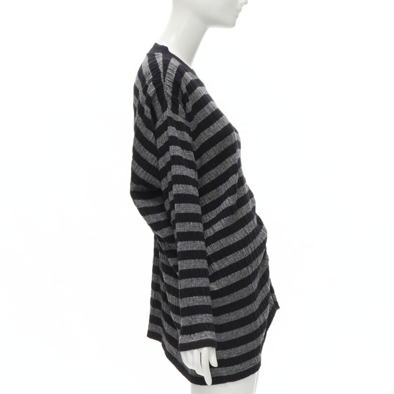 Issey Miyake Stripe Draped Sweater - 4