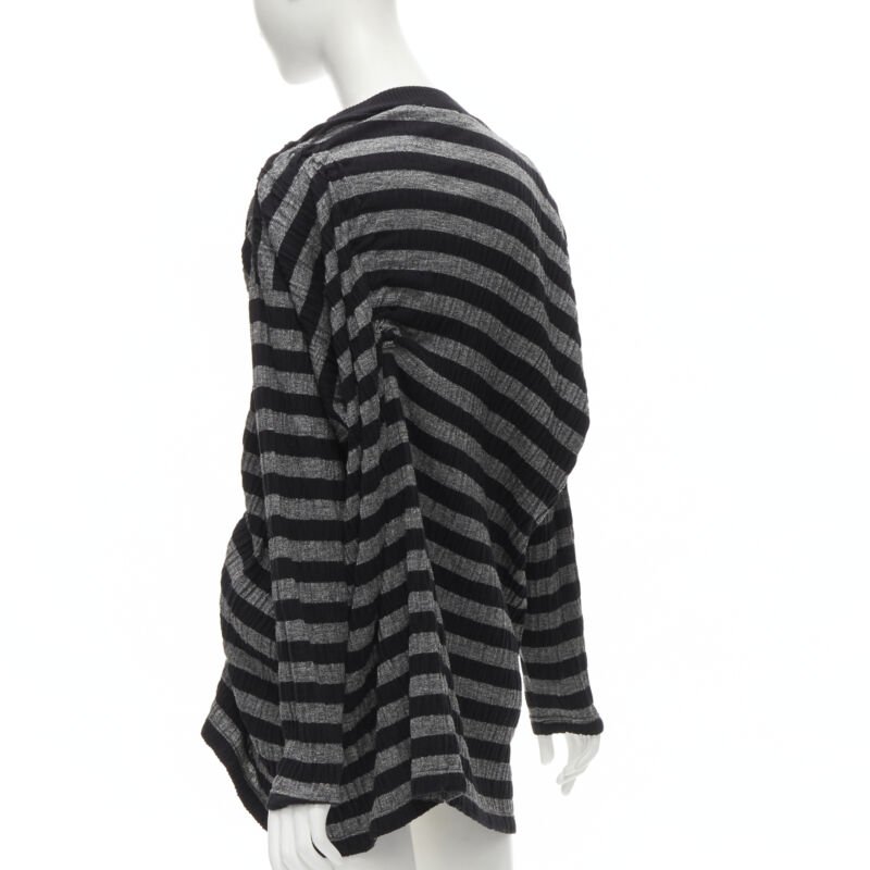 Issey Miyake Stripe Draped Sweater - Detail 1
