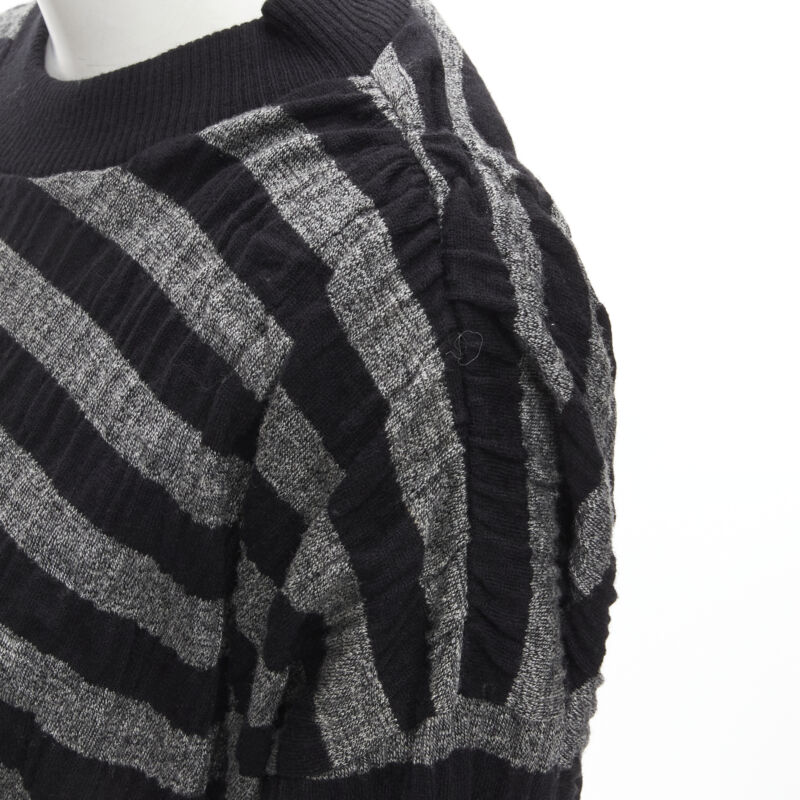 Issey Miyake Stripe Draped Sweater - Image 10