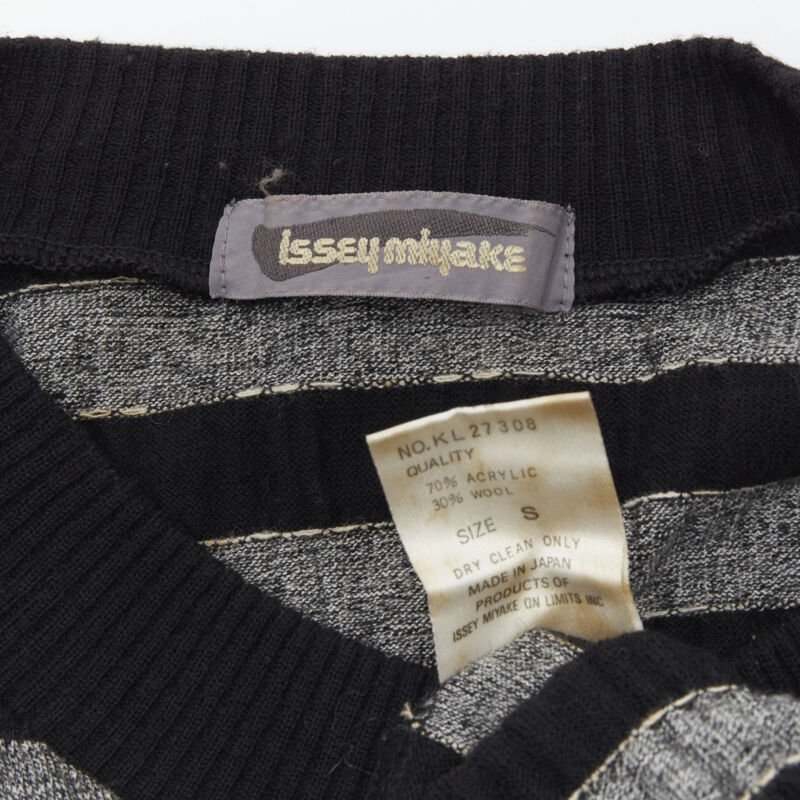 Issey Miyake Stripe Draped Sweater - Image 13