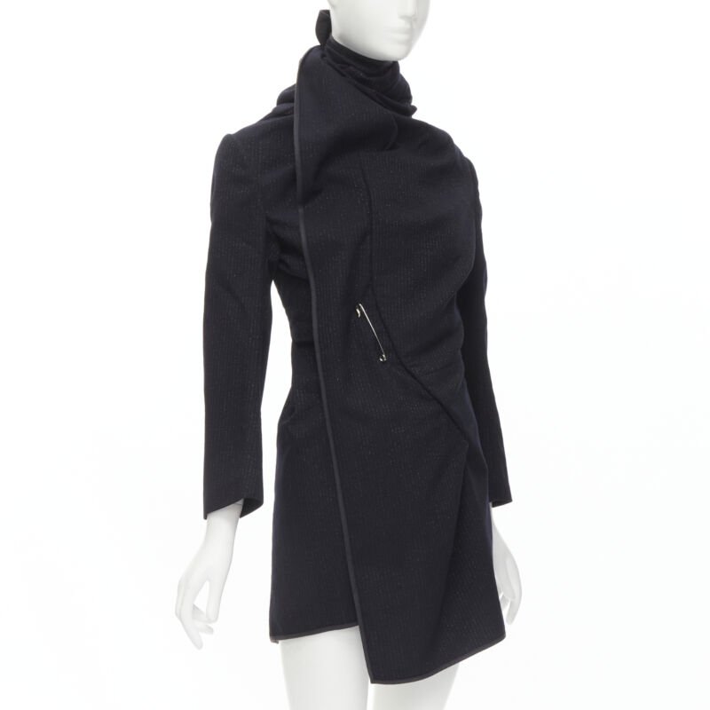 Comme Des Garcons Pinstripe Wrap Coat - Image 6