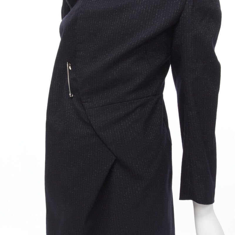 Comme Des Garcons Pinstripe Wrap Coat - Image 11