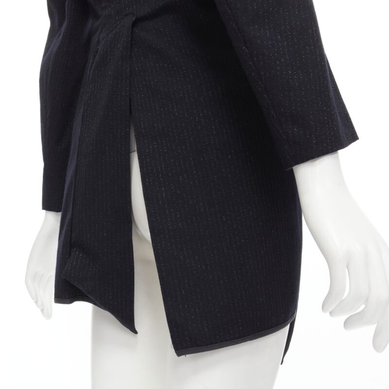 Comme Des Garcons Pinstripe Wrap Coat - Image 12