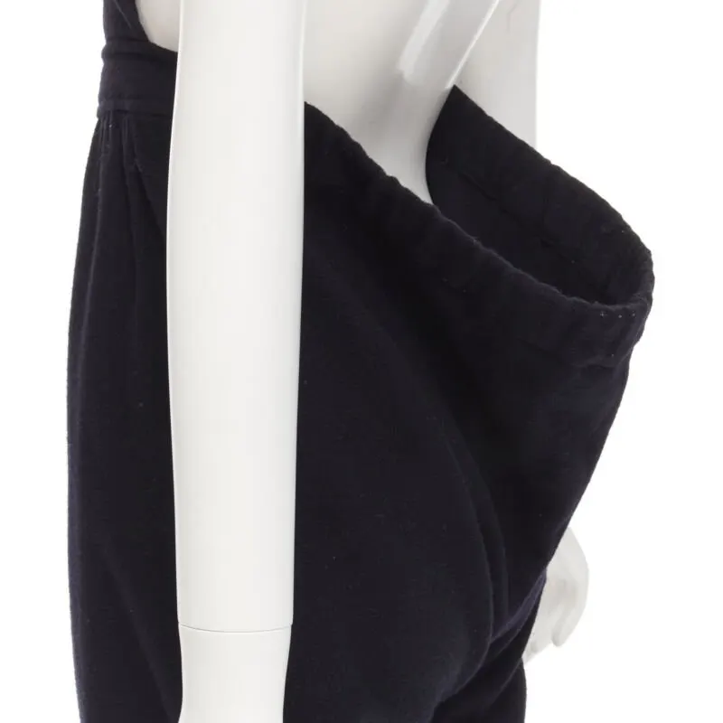 Comme Des Garcons Wool Cropped Jumpsuit Black Polyester Good - Back View
