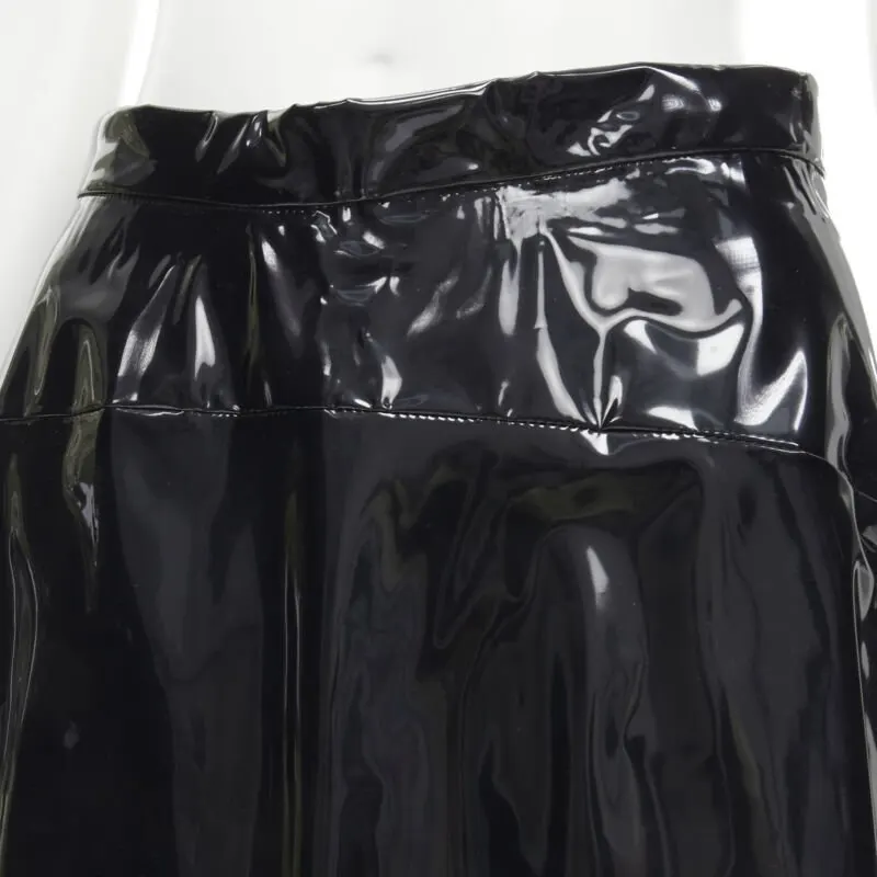Comme Des Garcons Vinyl A-line Skirt Black Polyester Very good - Back View
