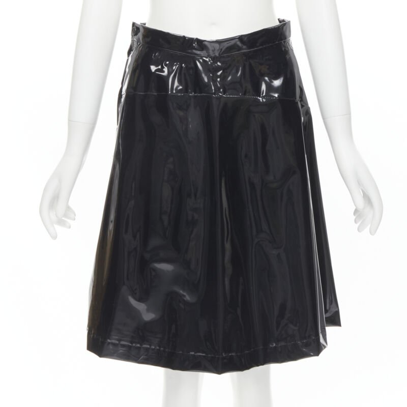 Comme Des Garcons Vinyl A-line Skirt - Side view