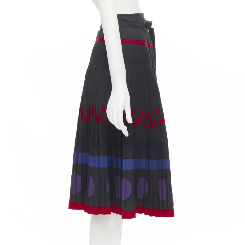 Comme Des Garcons Geometric Wrap Skirt Black Cotton Never worn - Inside View