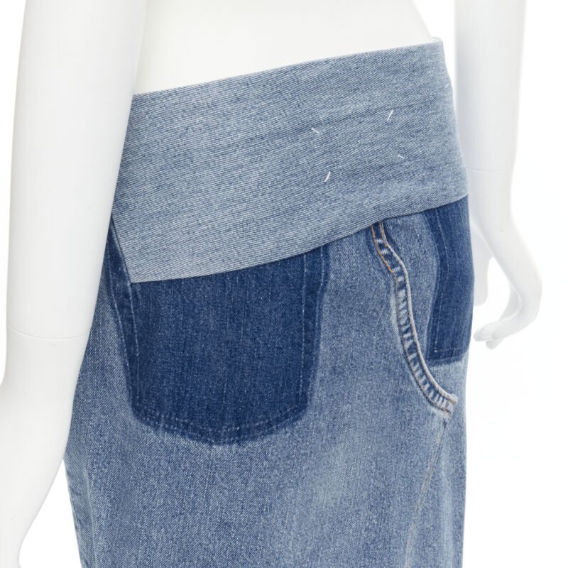 Maison Martin Margiela Patchwork Denim Skirt - Back view