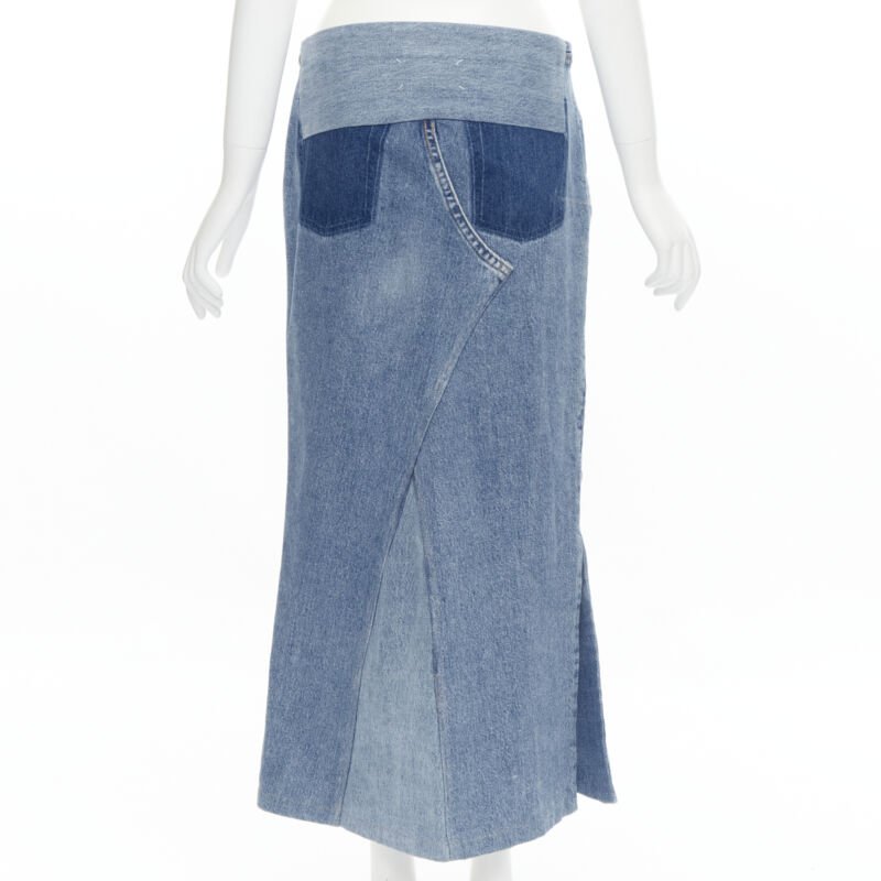 Maison Martin Margiela Patchwork Denim Skirt - Side view