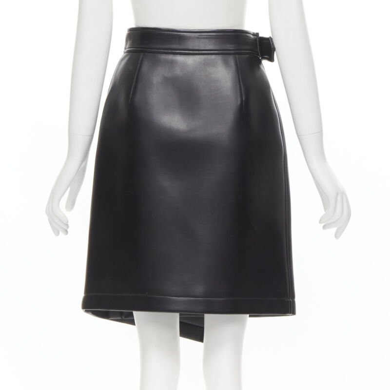 Comme Des Garcons Leather Wrap Skirt - Side view