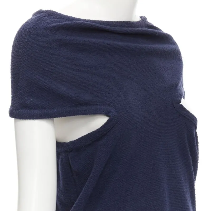 Comme Des Garcons Angular Zip Top Blue Cotton Very good - Back View